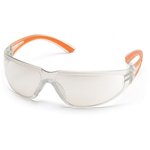 Clear Frame Safety Spectacles - Orange Tips