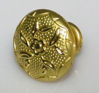 Golden Knob with Floral Design