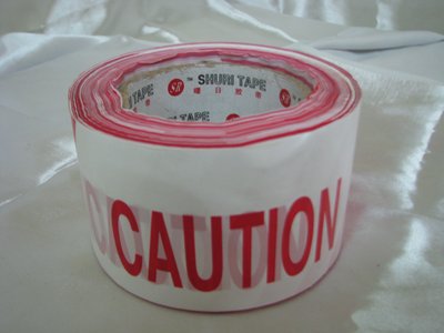 Red/White 7cm Warning Tape