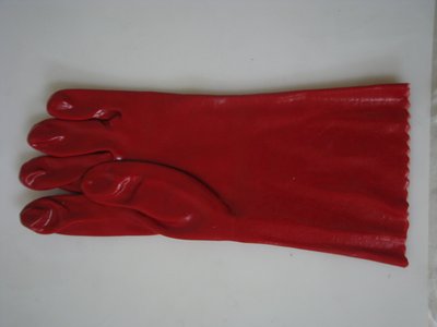 Chemical Red PVC Gloves